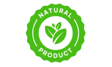 Badge confirming the use of naturally sourced ingredients